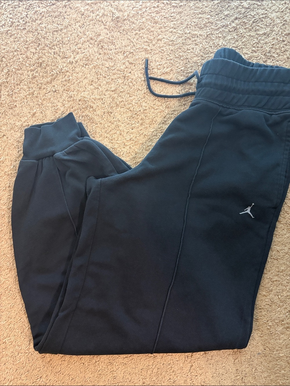 Jordan Black Women’s Jogger Sweatpants with Silver Jumpman